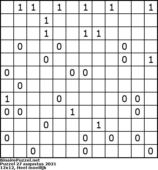 Binaire Puzzel