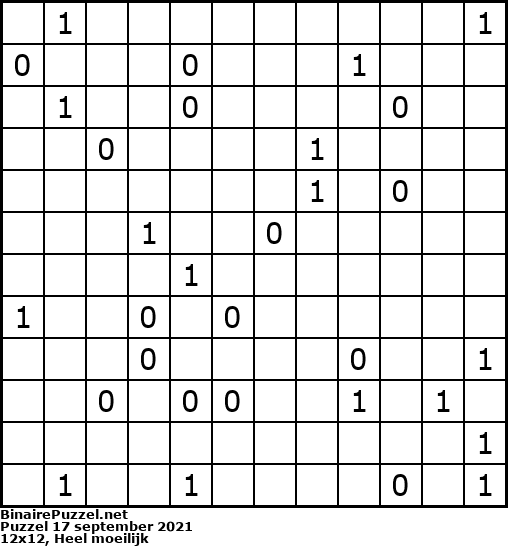Binaire Puzzel