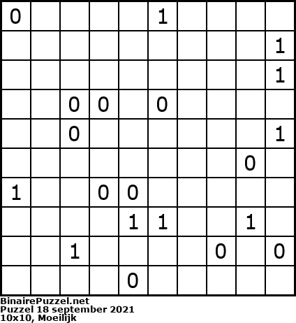 Binaire Puzzel