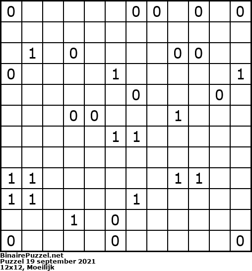 Binaire Puzzel