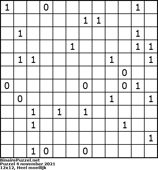 Binaire Puzzel
