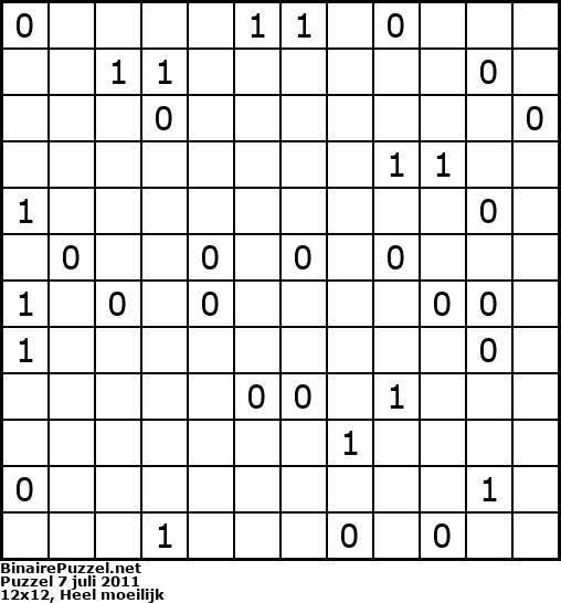 Binaire Puzzel