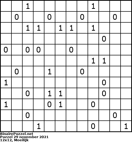 Binaire Puzzel