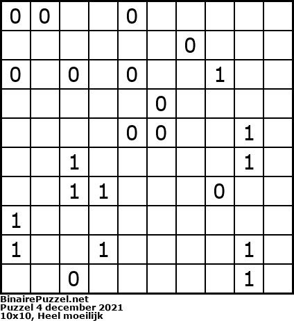 Binaire Puzzel