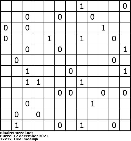 Binaire Puzzel