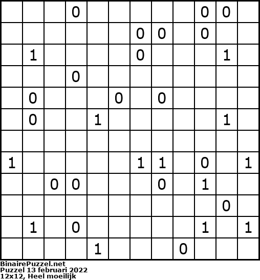 Binaire Puzzel