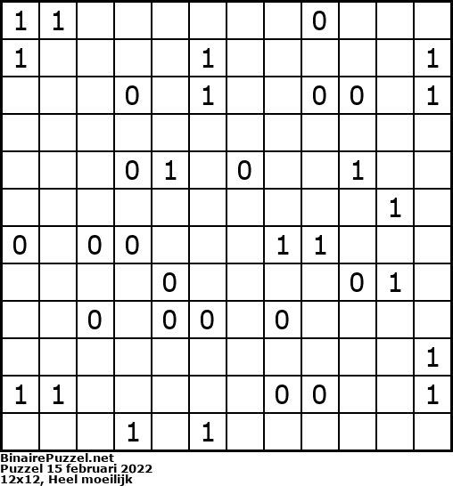 Binaire Puzzel