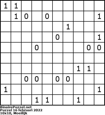 Binaire Puzzel