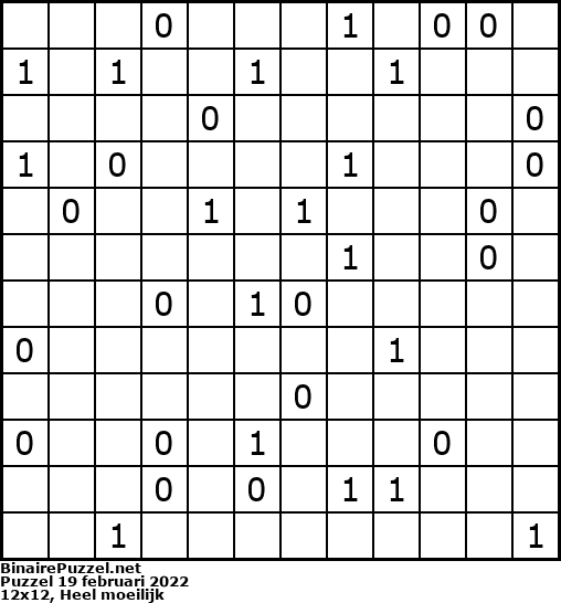 Binaire Puzzel