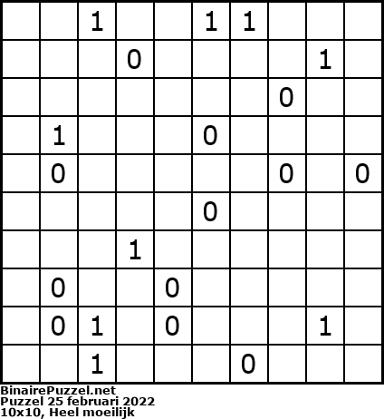 Binaire Puzzel