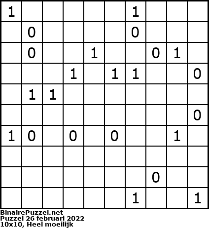 Binaire Puzzel