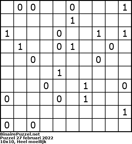 Binaire Puzzel