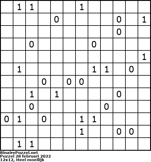 Binaire Puzzel