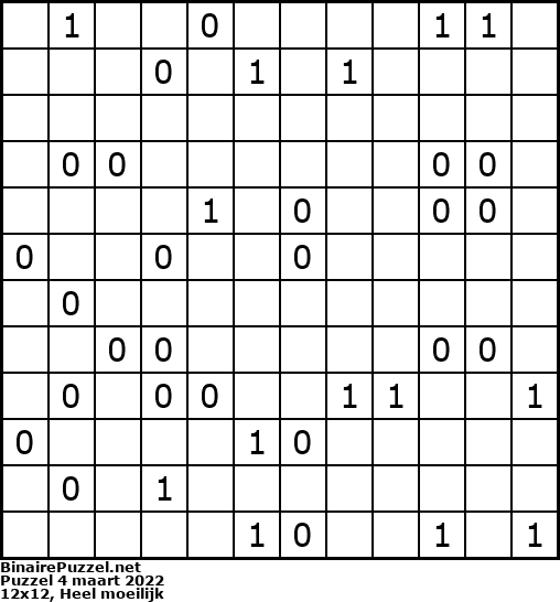 Binaire Puzzel