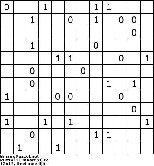 Binaire Puzzel