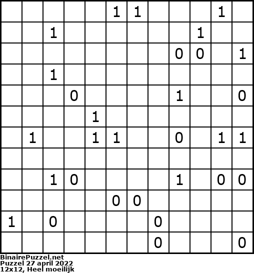 Binaire Puzzel