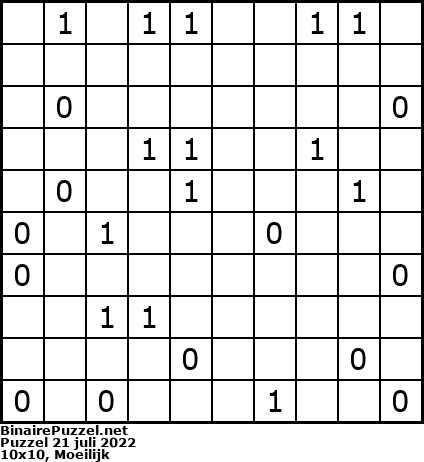 Binaire Puzzel