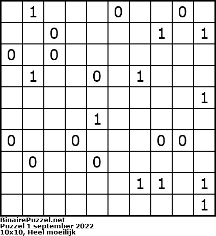 Binaire Puzzel