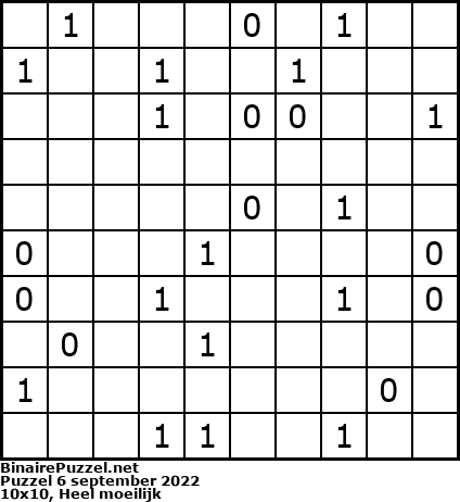 Binaire Puzzel