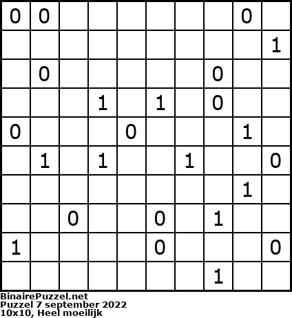 Binaire Puzzel