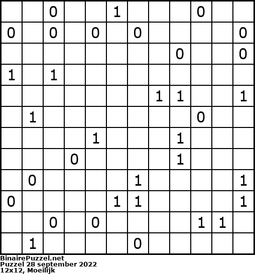 Binaire Puzzel