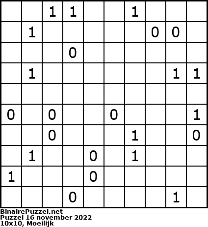 Binaire Puzzel