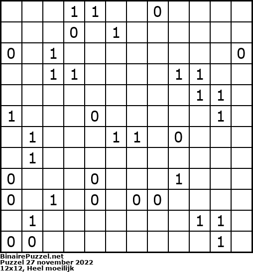 Binaire Puzzel