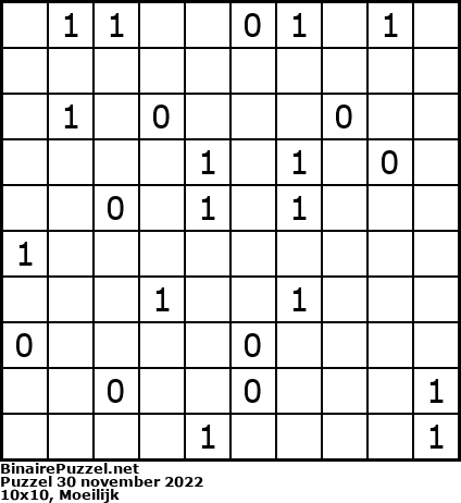 Binaire Puzzel