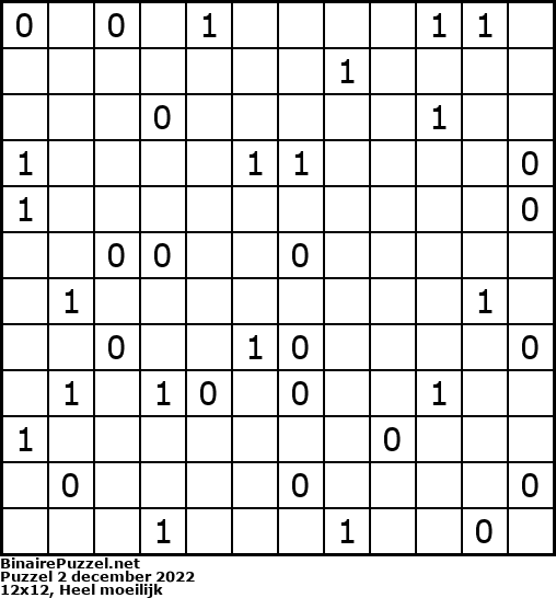 Binaire Puzzel