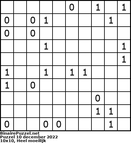 Binaire Puzzel