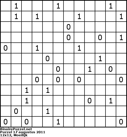 Binaire Puzzel