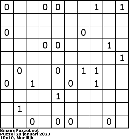 Binaire Puzzel
