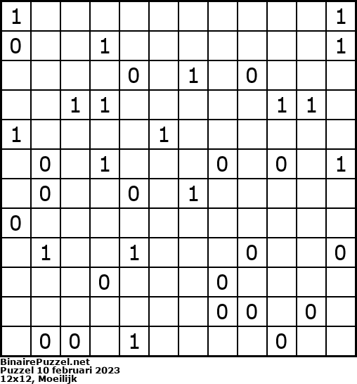 Binaire Puzzel