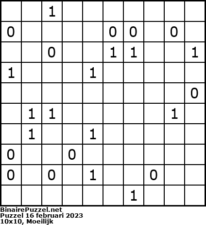Binaire Puzzel