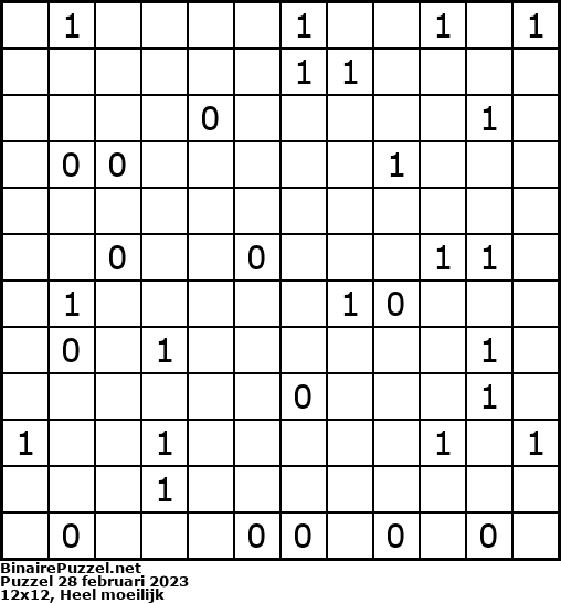 Binaire Puzzel