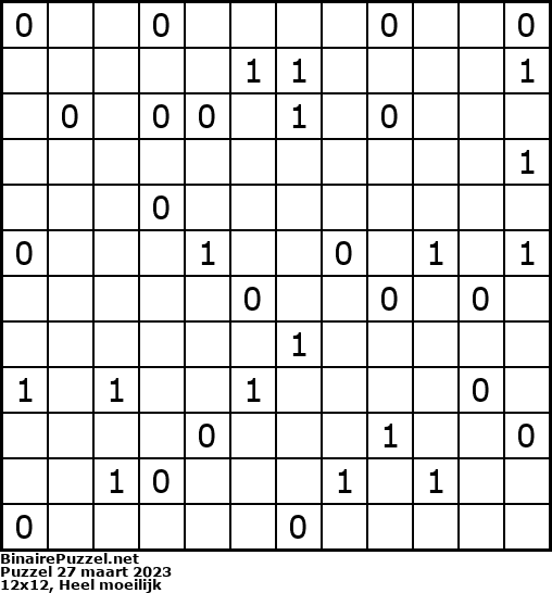Binaire Puzzel