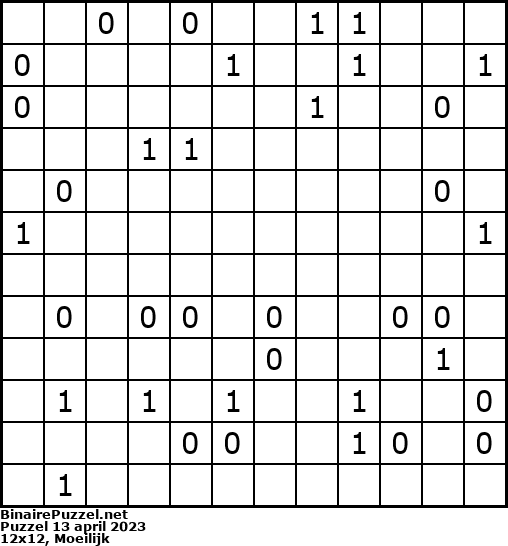 Binaire Puzzel