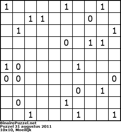 Binaire Puzzel