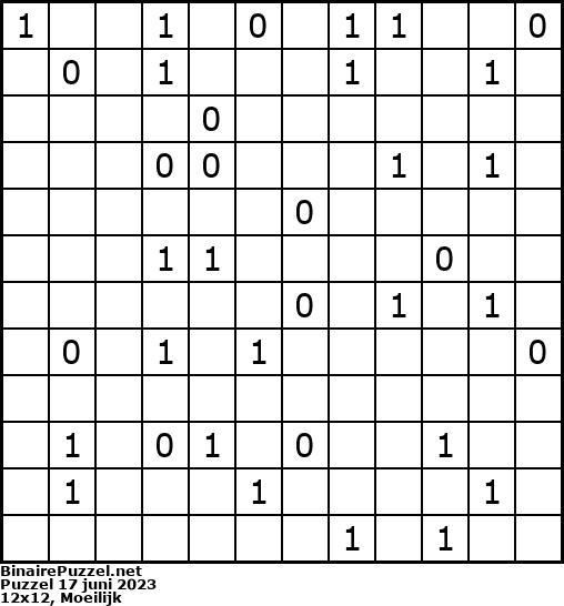 Binaire Puzzel