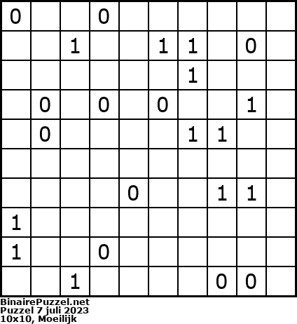 Binaire Puzzel