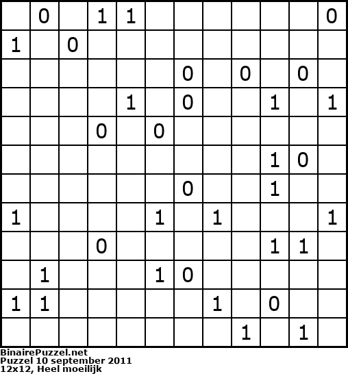 Binaire Puzzel