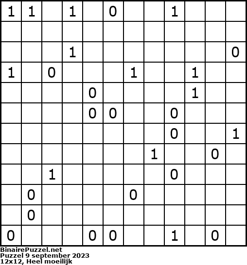 Binaire Puzzel