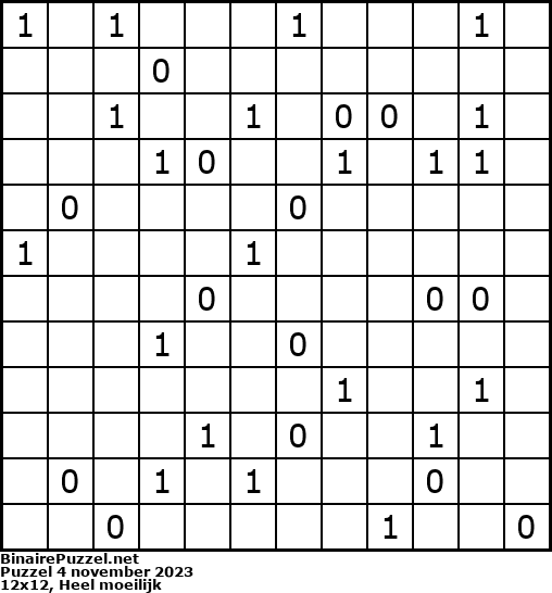 Binaire Puzzel