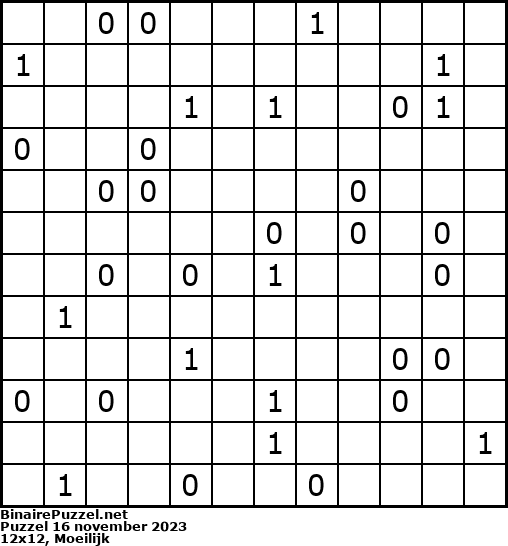 Binaire Puzzel