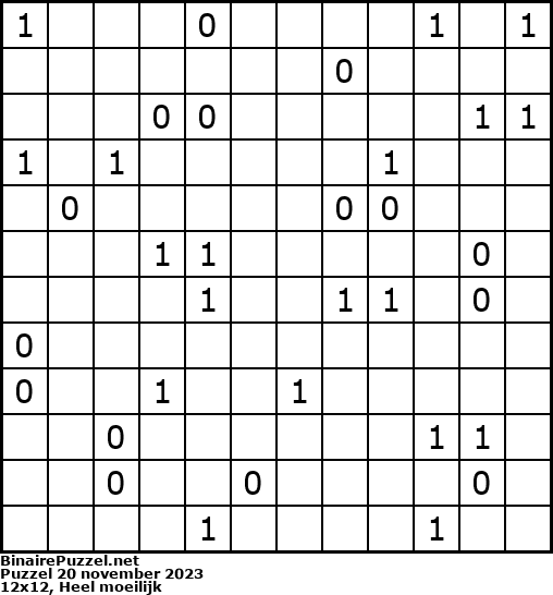 Binaire Puzzel