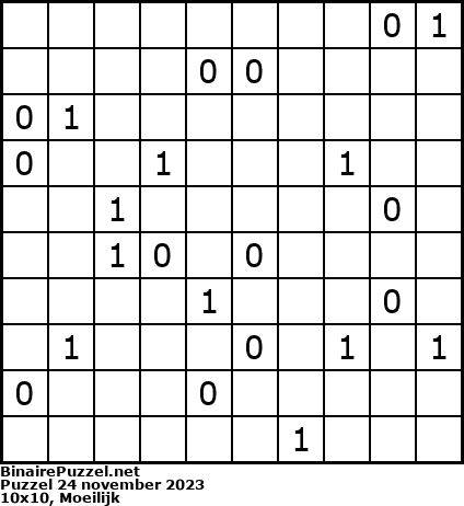 Binaire Puzzel