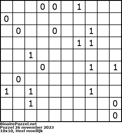 Binaire Puzzel