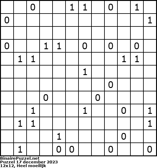 Binaire Puzzel