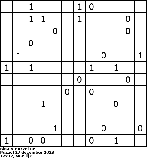 Binaire Puzzel