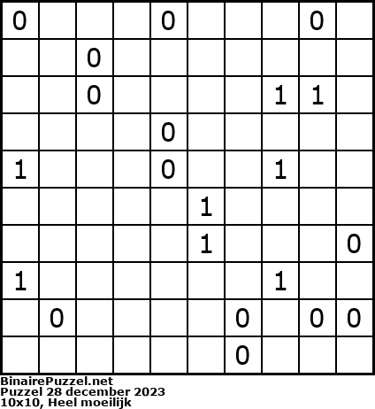 Binaire Puzzel